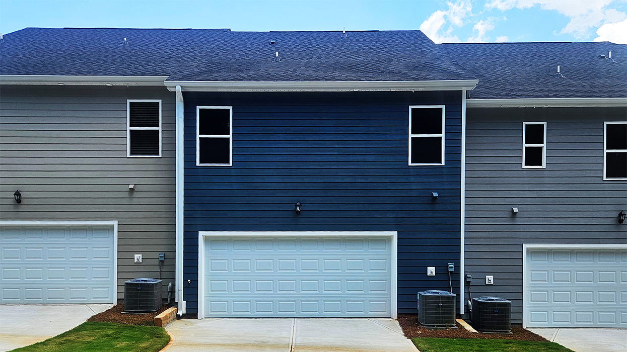 single family townhome rear