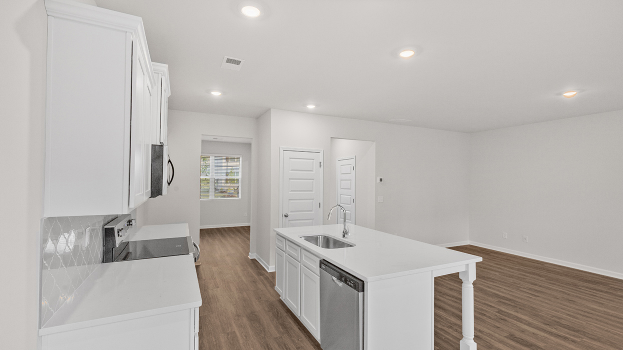 angled kitchen view