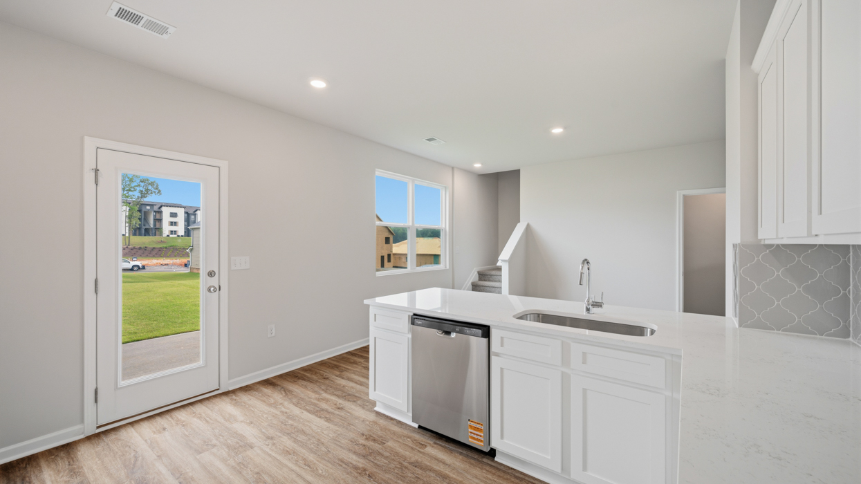 Kitchen with dishwaser and sink