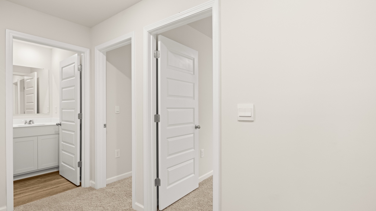 upstairs hallway to bathroom