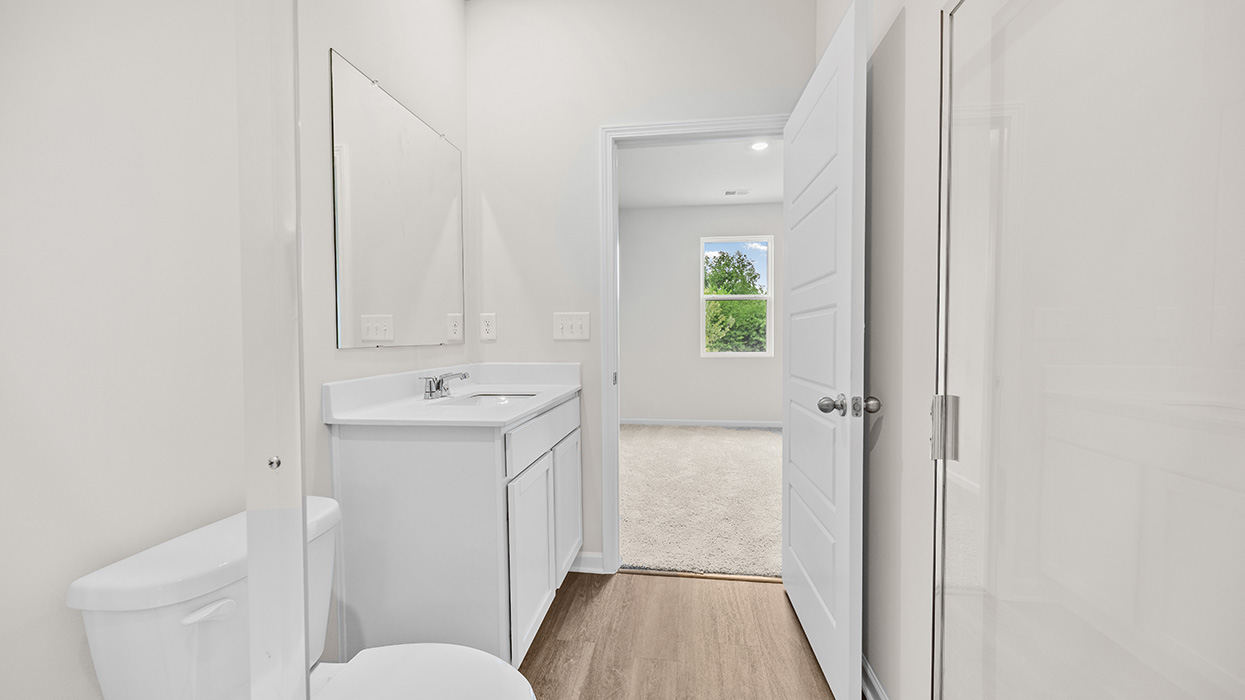 angled primary bathroom