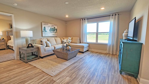 Living area inside the model