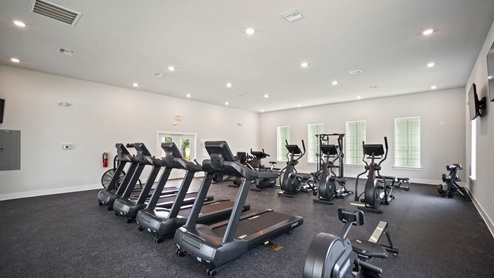 Gym at the clubhouse in Heritage Lake.