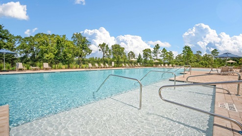 Poolside oasis in Heritage Lake new home community in Mobile, AL>