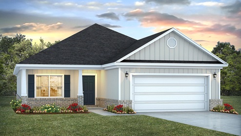 The Isabella home with two car garage.