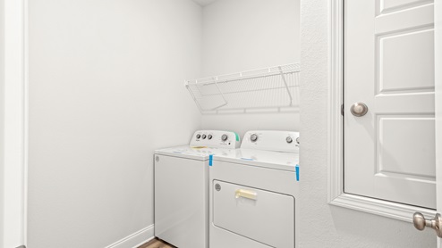 Laundry room in the Isabella floorplan.