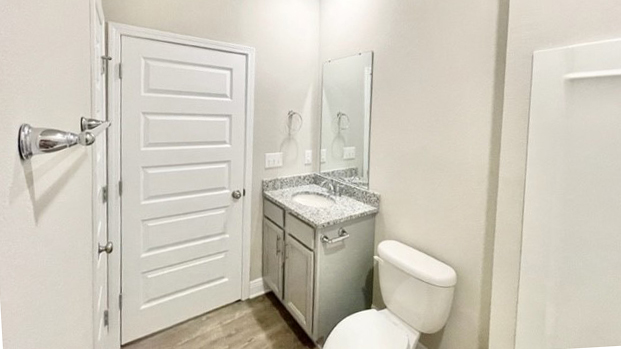 Guest bath in The Lamar floorplan by DR. Horton.