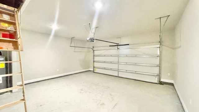 Garage in a new constructon home.
