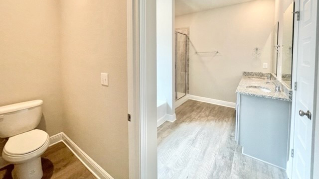 Water closet in a new construction home.