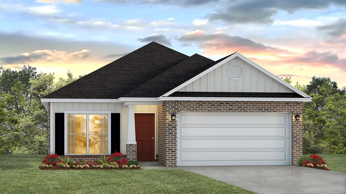 The Oakley home with two car garage.