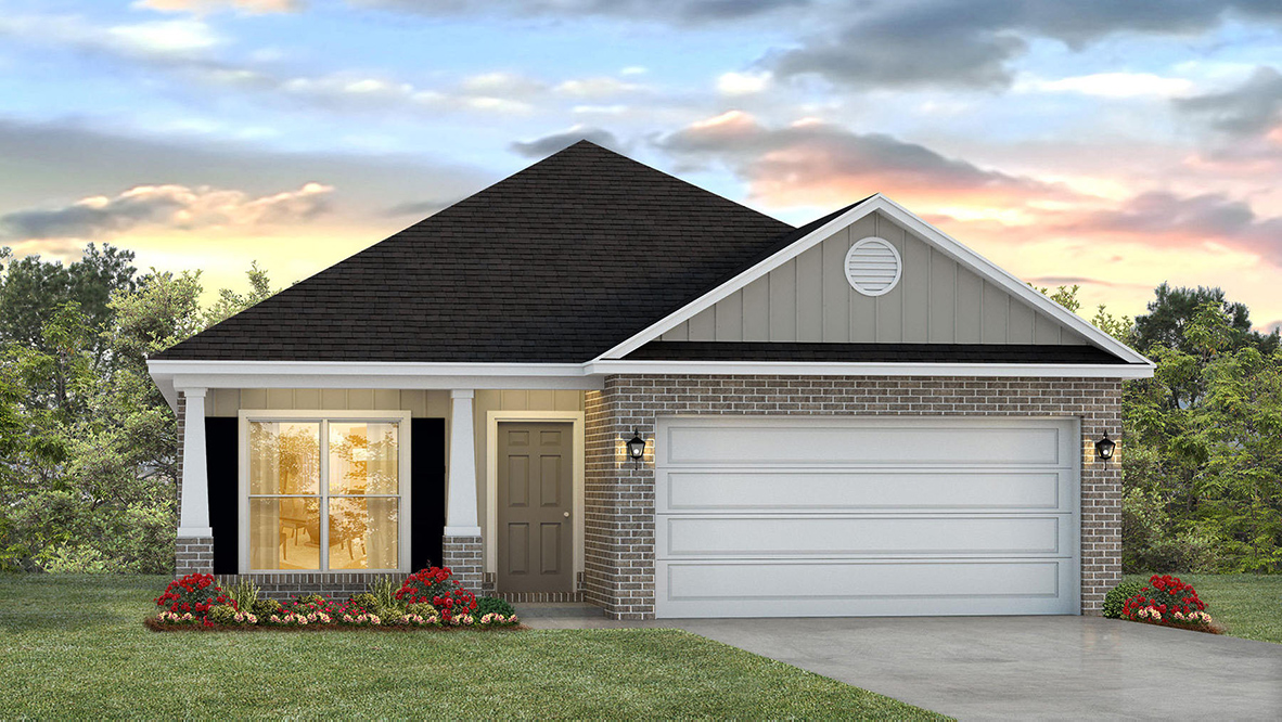 The Oakley home with two car garage.