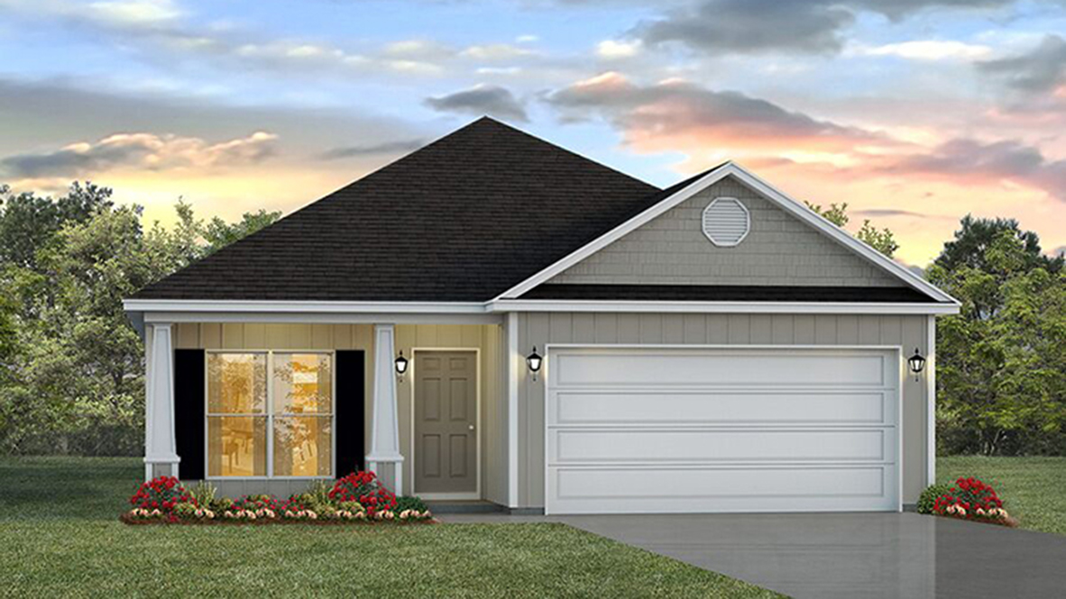 The Oakley home with two car garage.