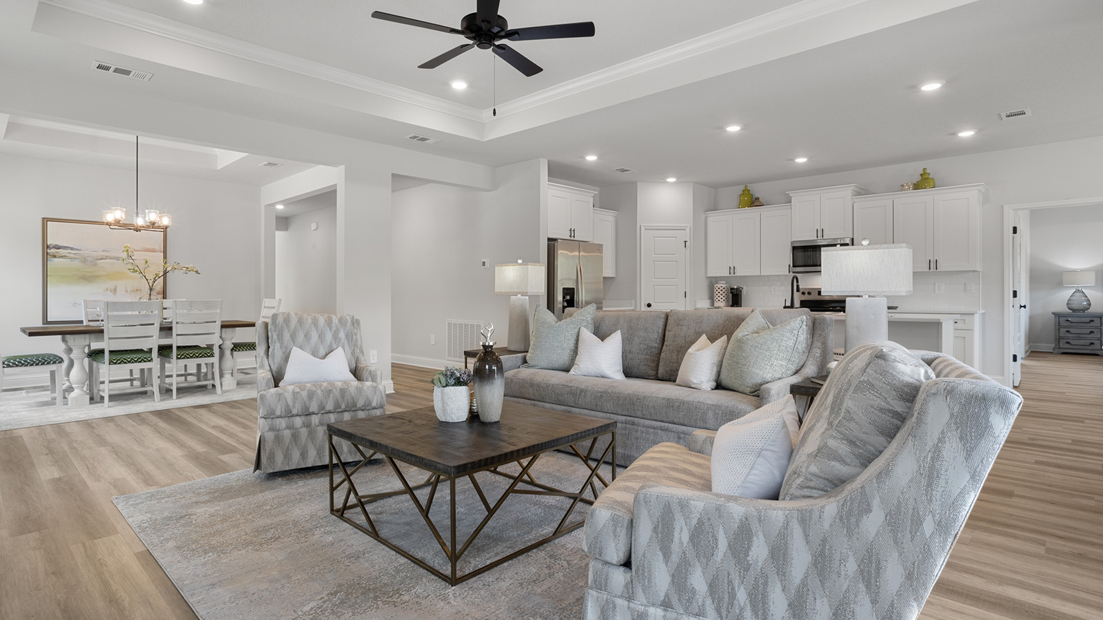 Spacious and bright living area inside the Camden