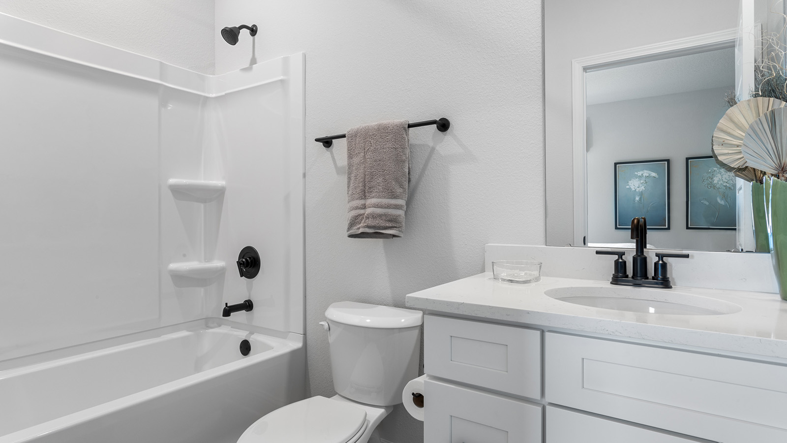 Spacious and welcoming guest bathroom