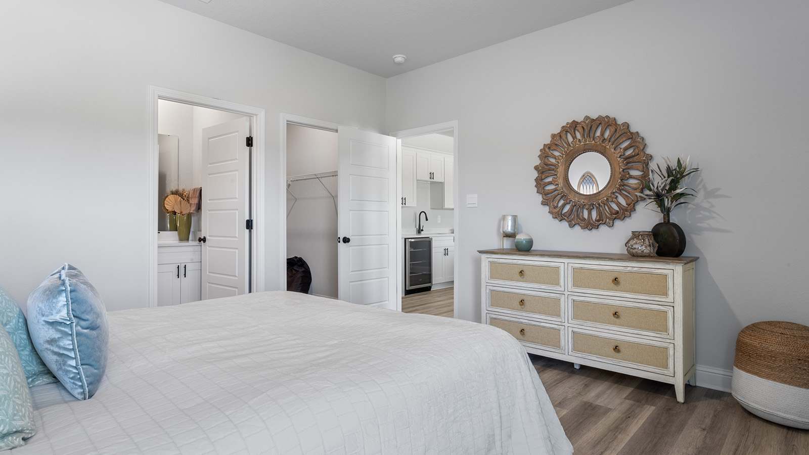 Beautifully accented guest bedroom