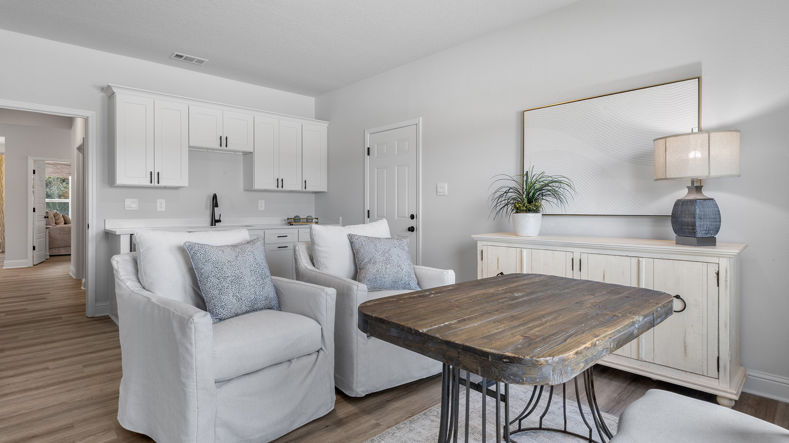 Bright and airy mother-in-law suite