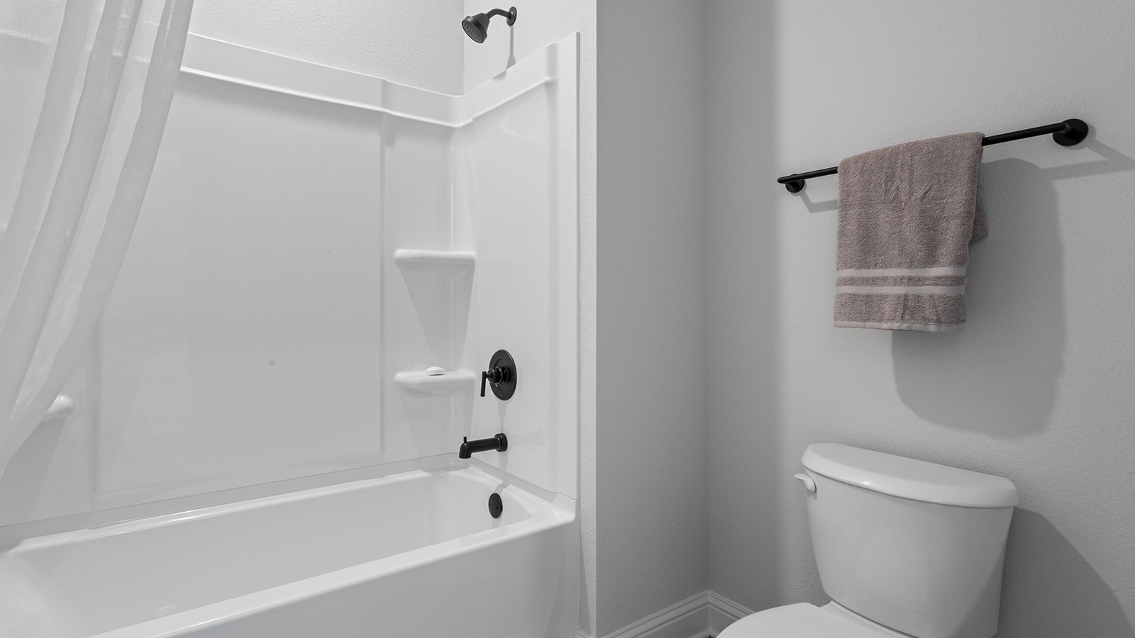 Spacious hallway bathroom