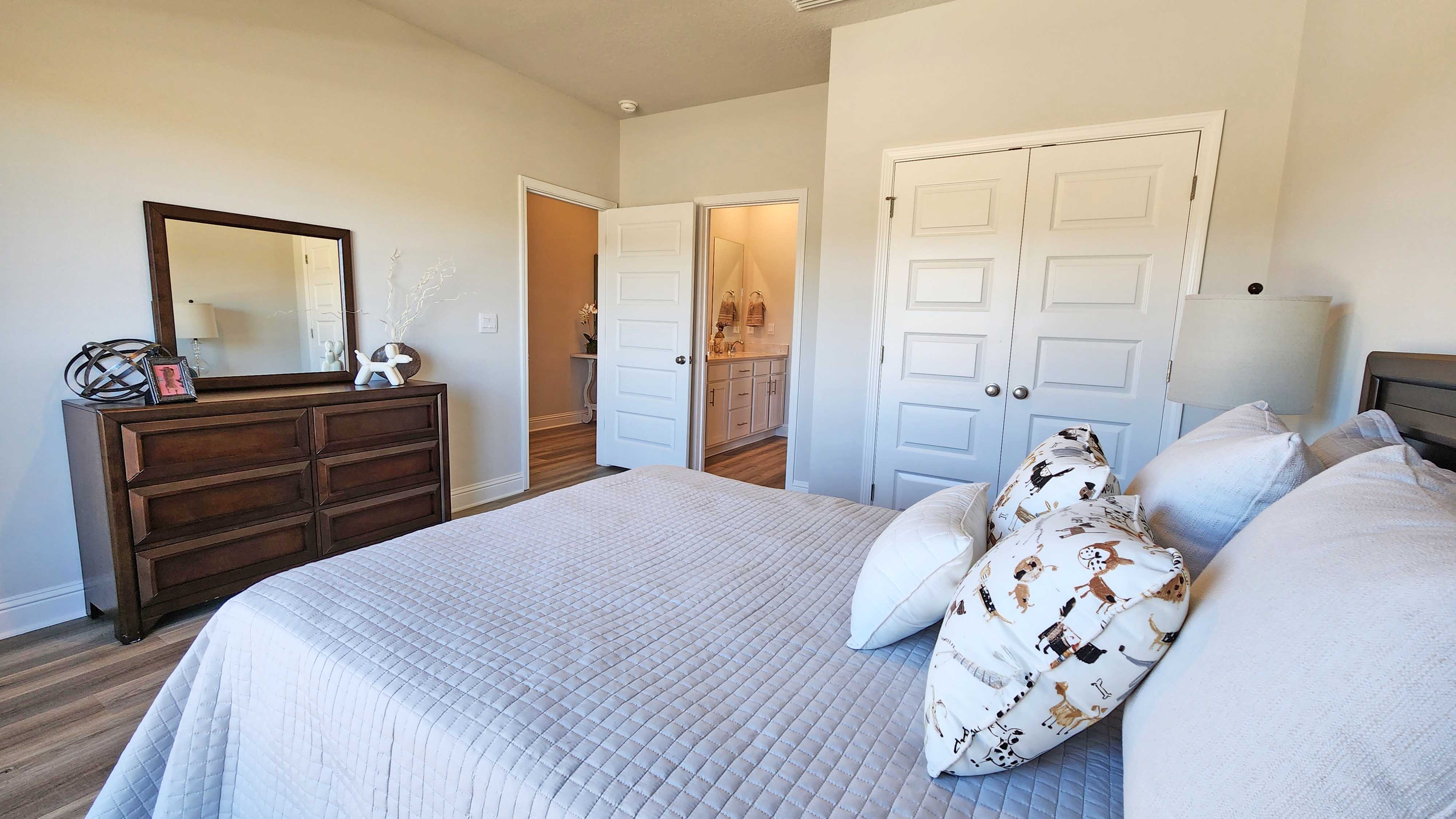 The Camden guest bedroom in Heritage Lake.