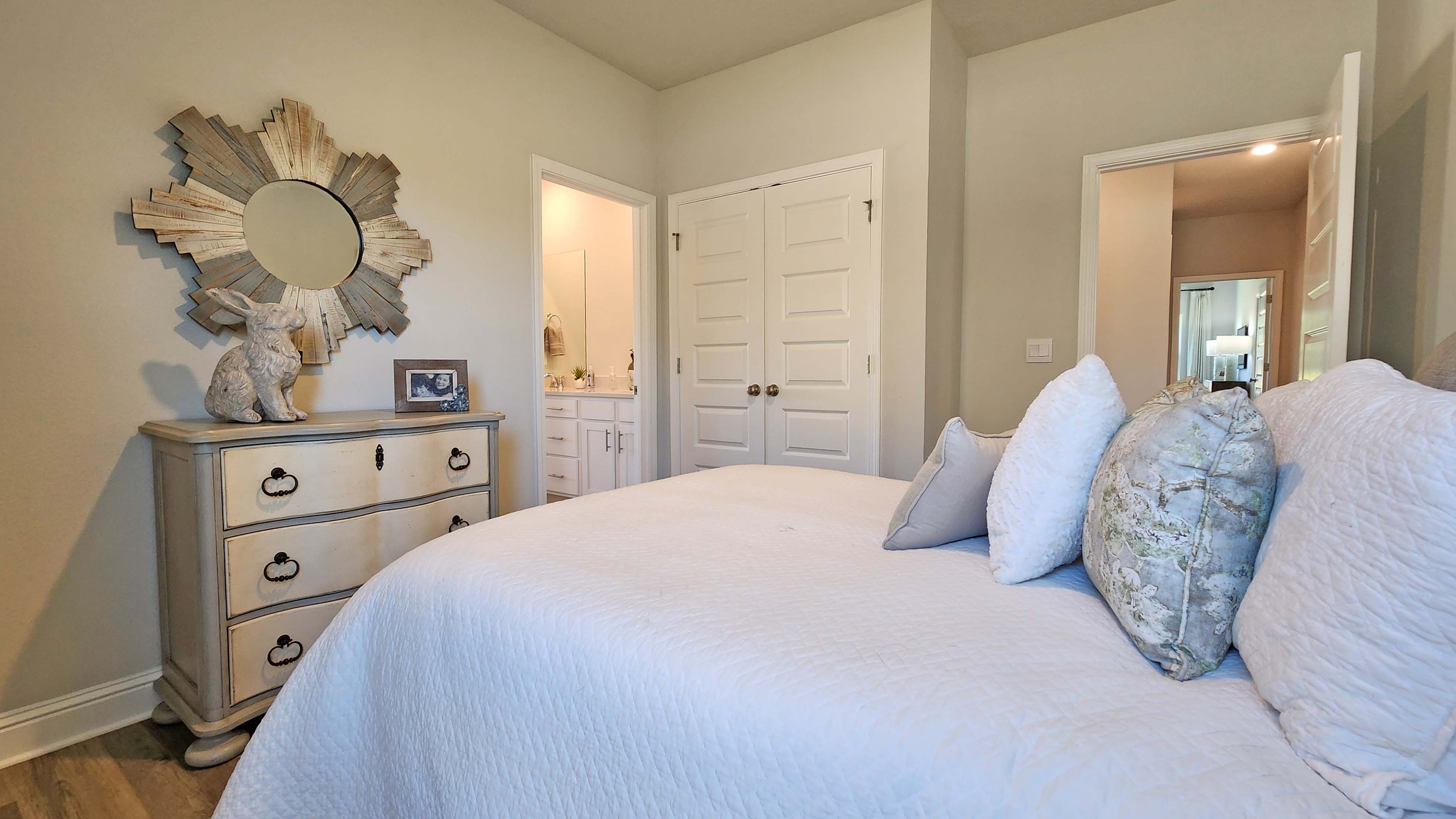 The Camden guest bedroom in Heritage Lake.