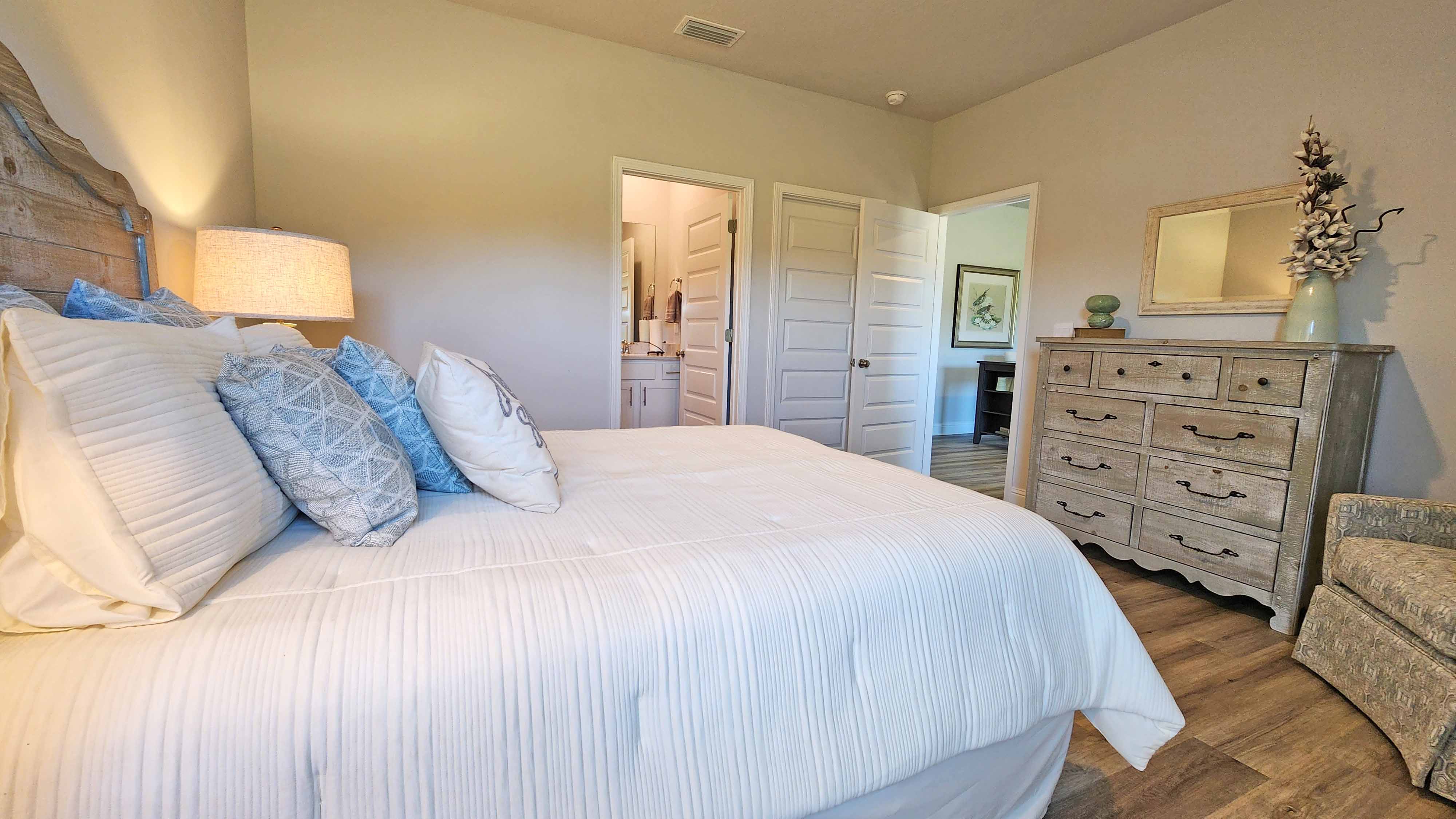 The Camden guest bedroom in Heritage Lake.