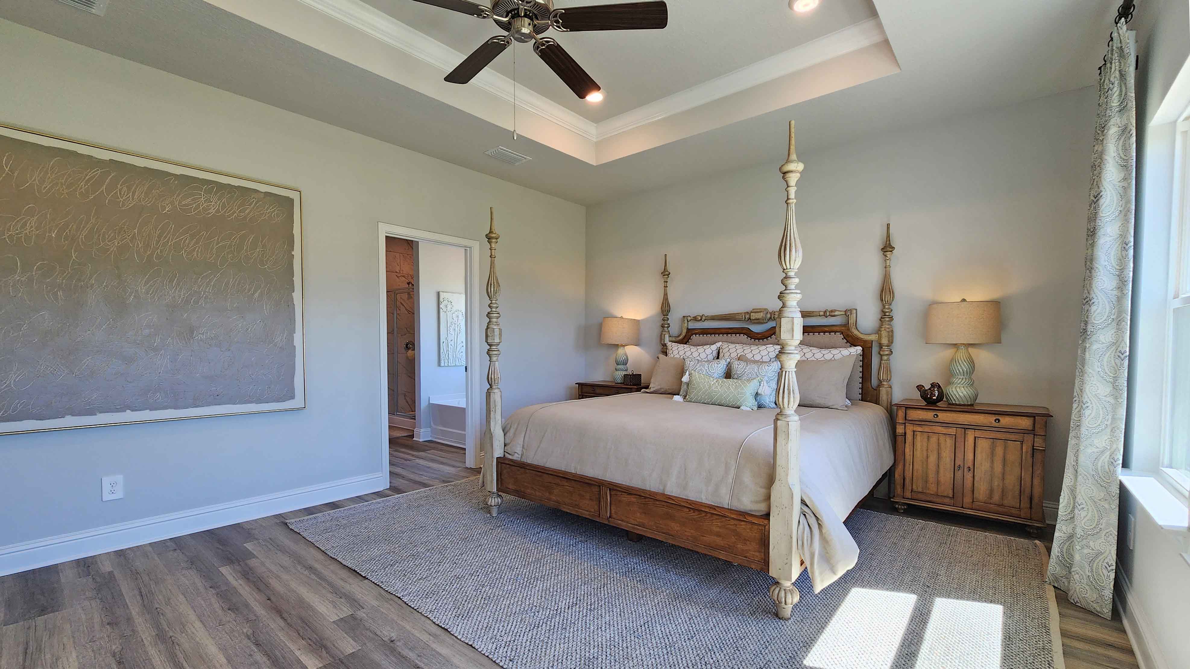 The Camden primary suite in Heritage Lake.