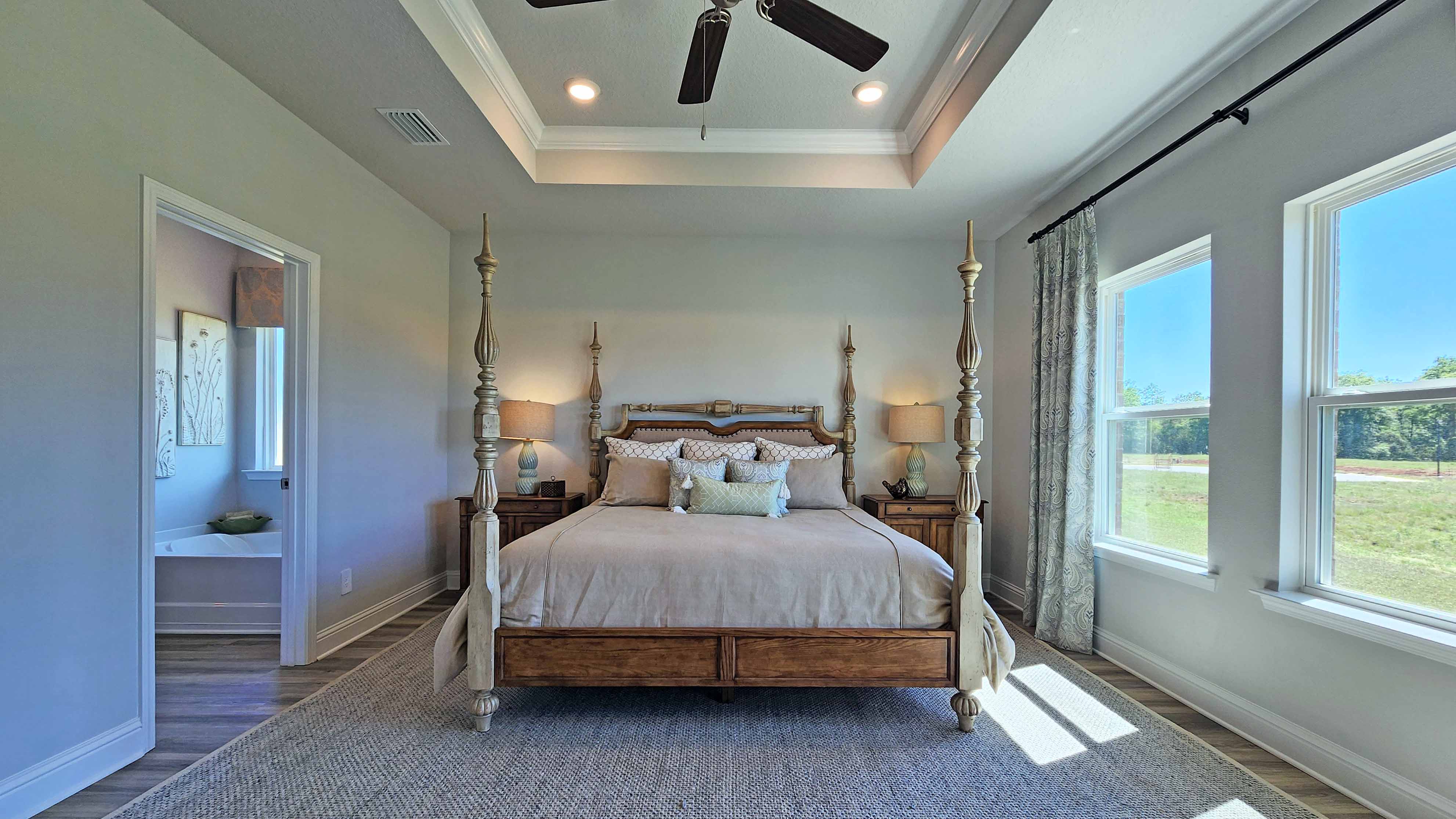 The Camden primary suite in Heritage Lake.