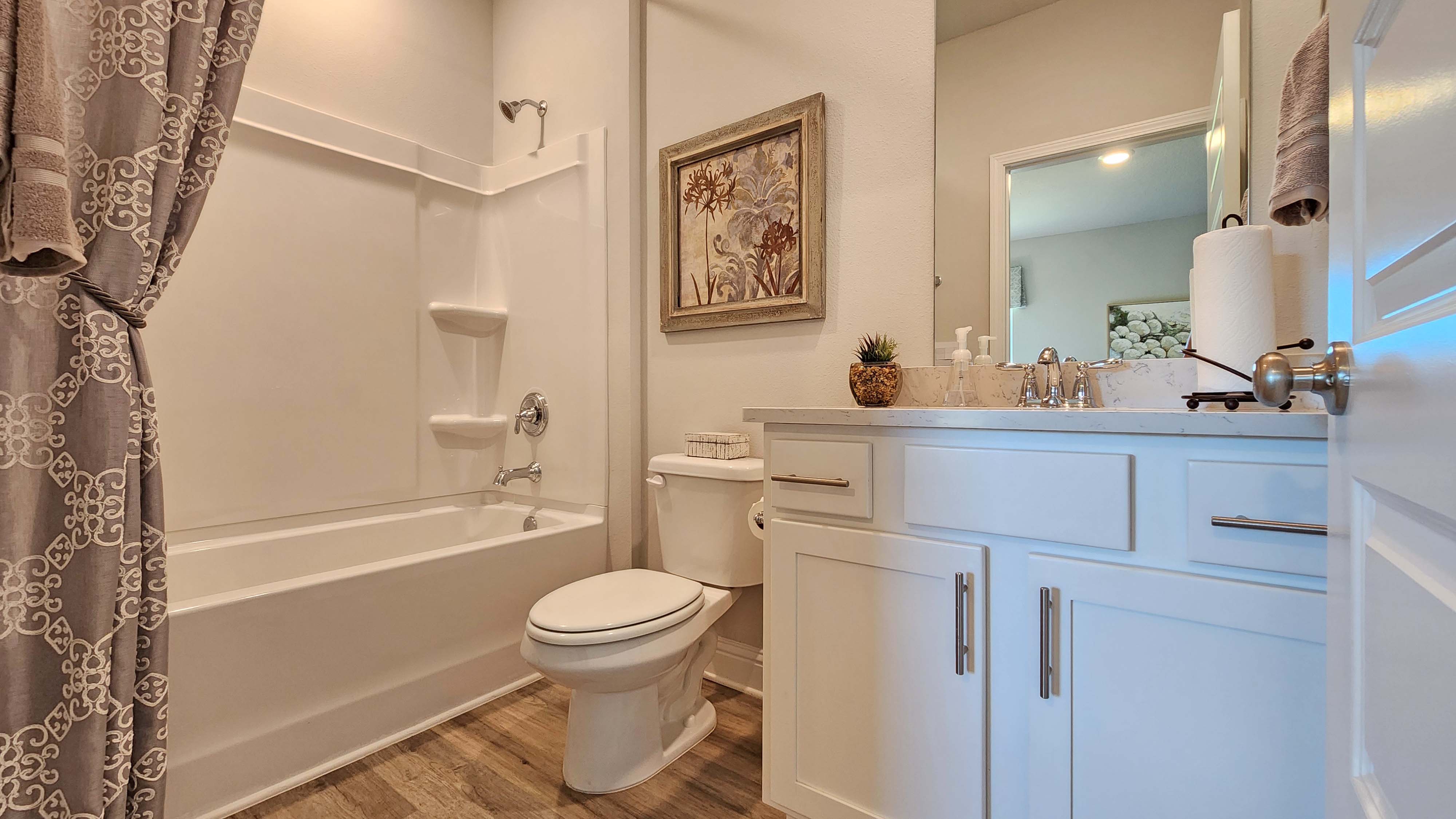 Separate bathroom for multi-generational needs.