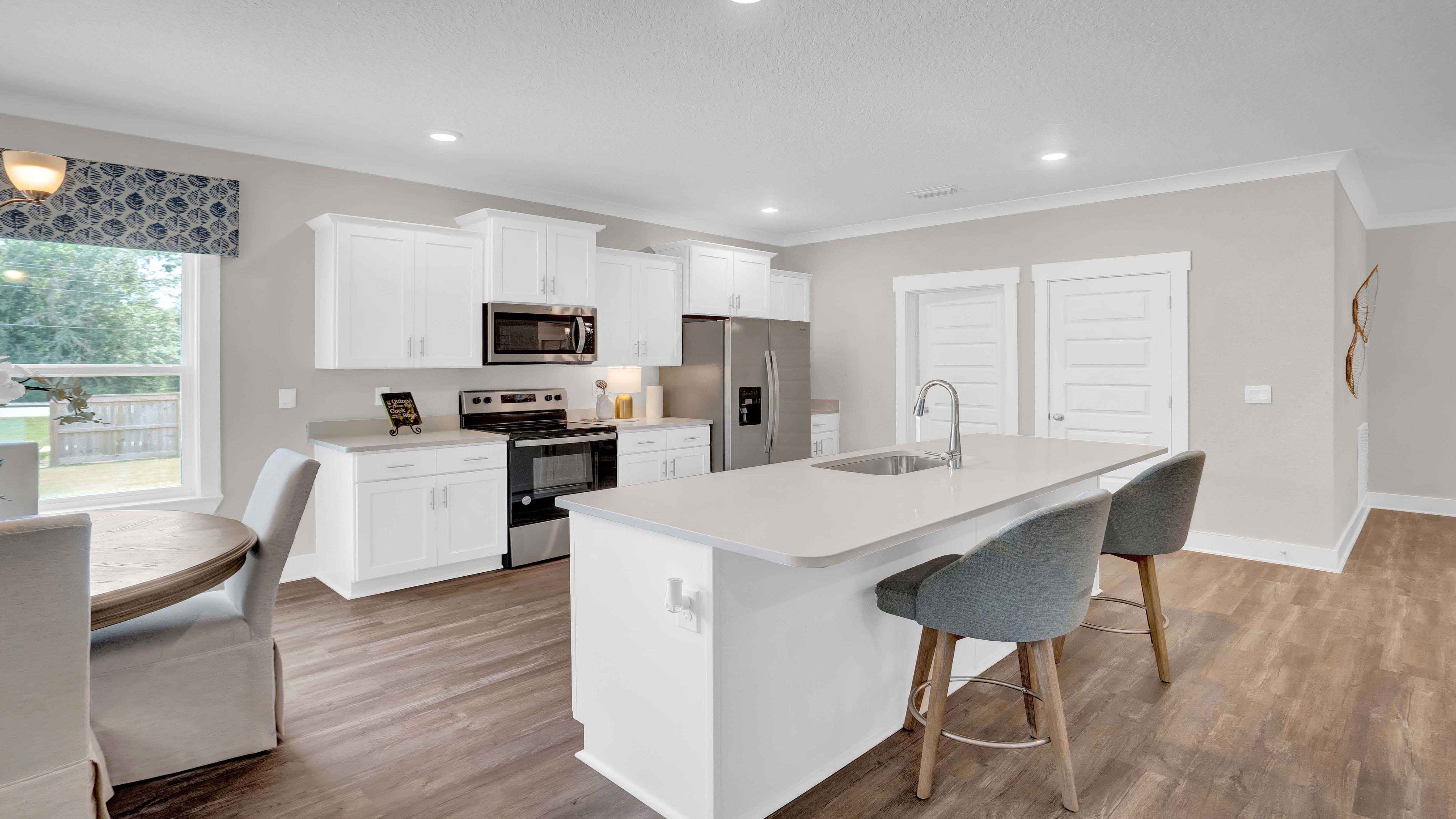 Kitchen island in a new construction home near Mobile.