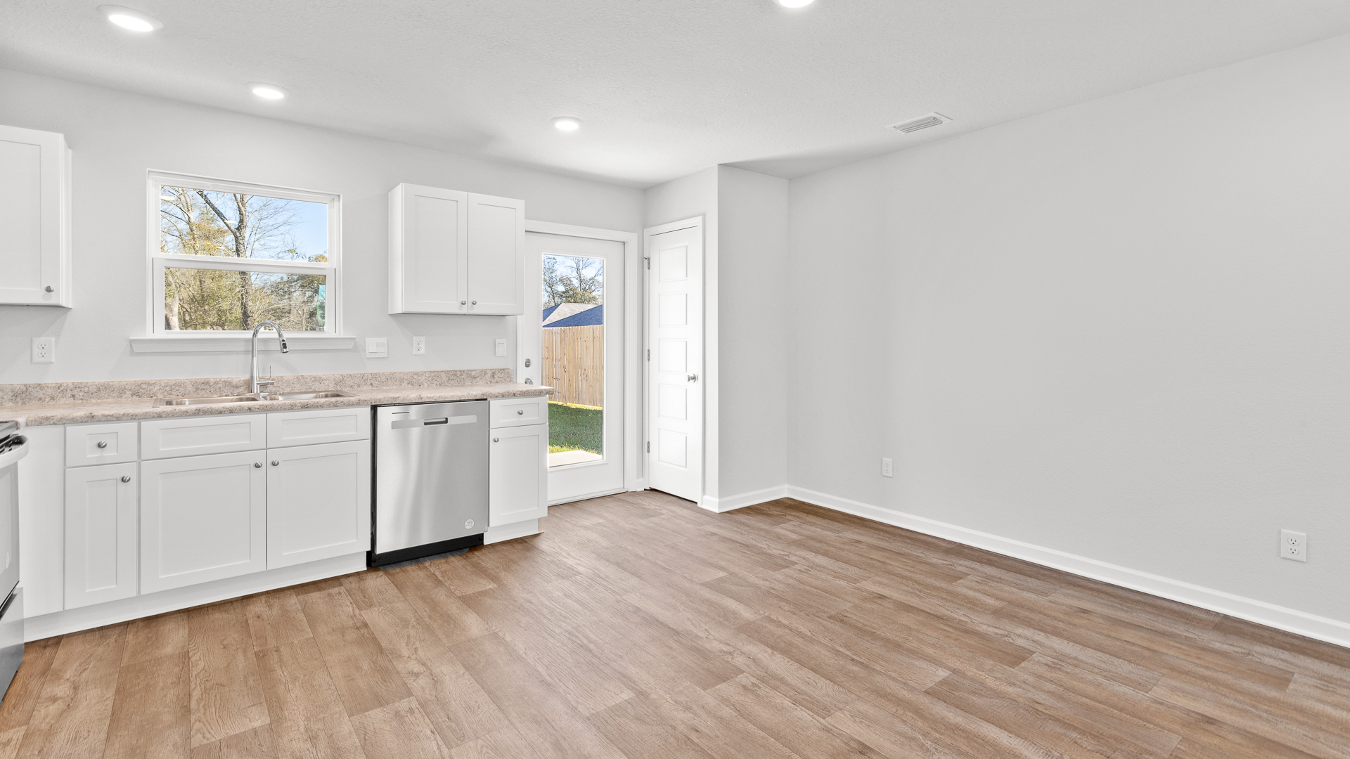 Open floor layout in front area of home