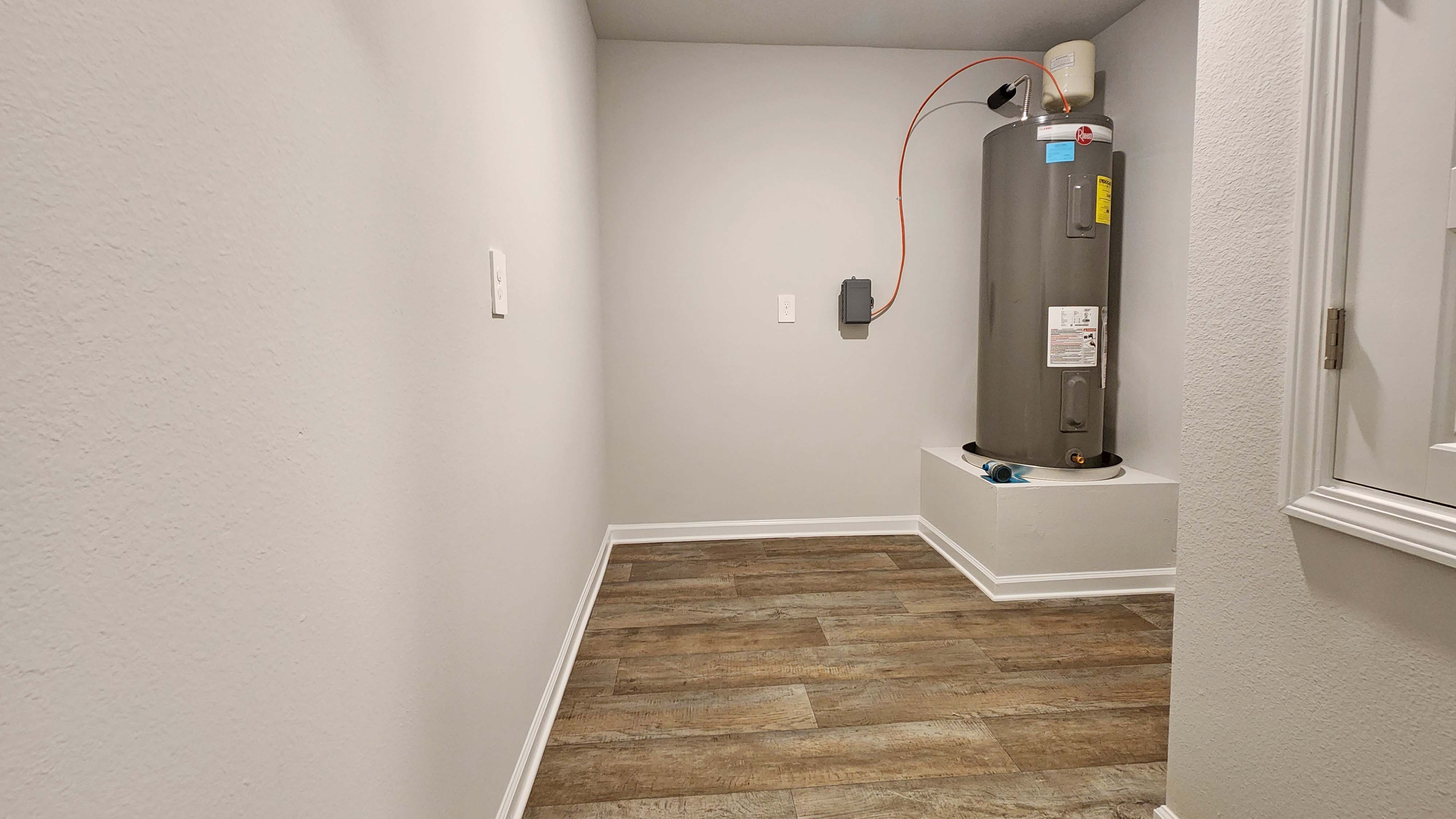 Spacious utility closet