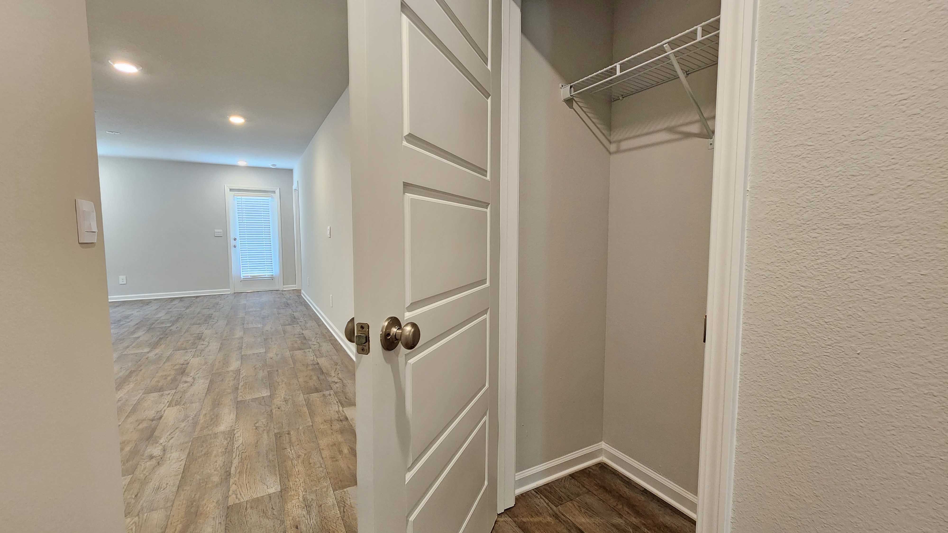 Spacious hallway closet