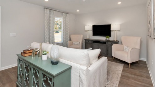 Up close view of the living area.