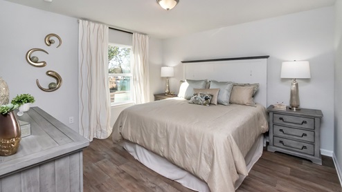 Primary bedroom inside the Callaway plan.