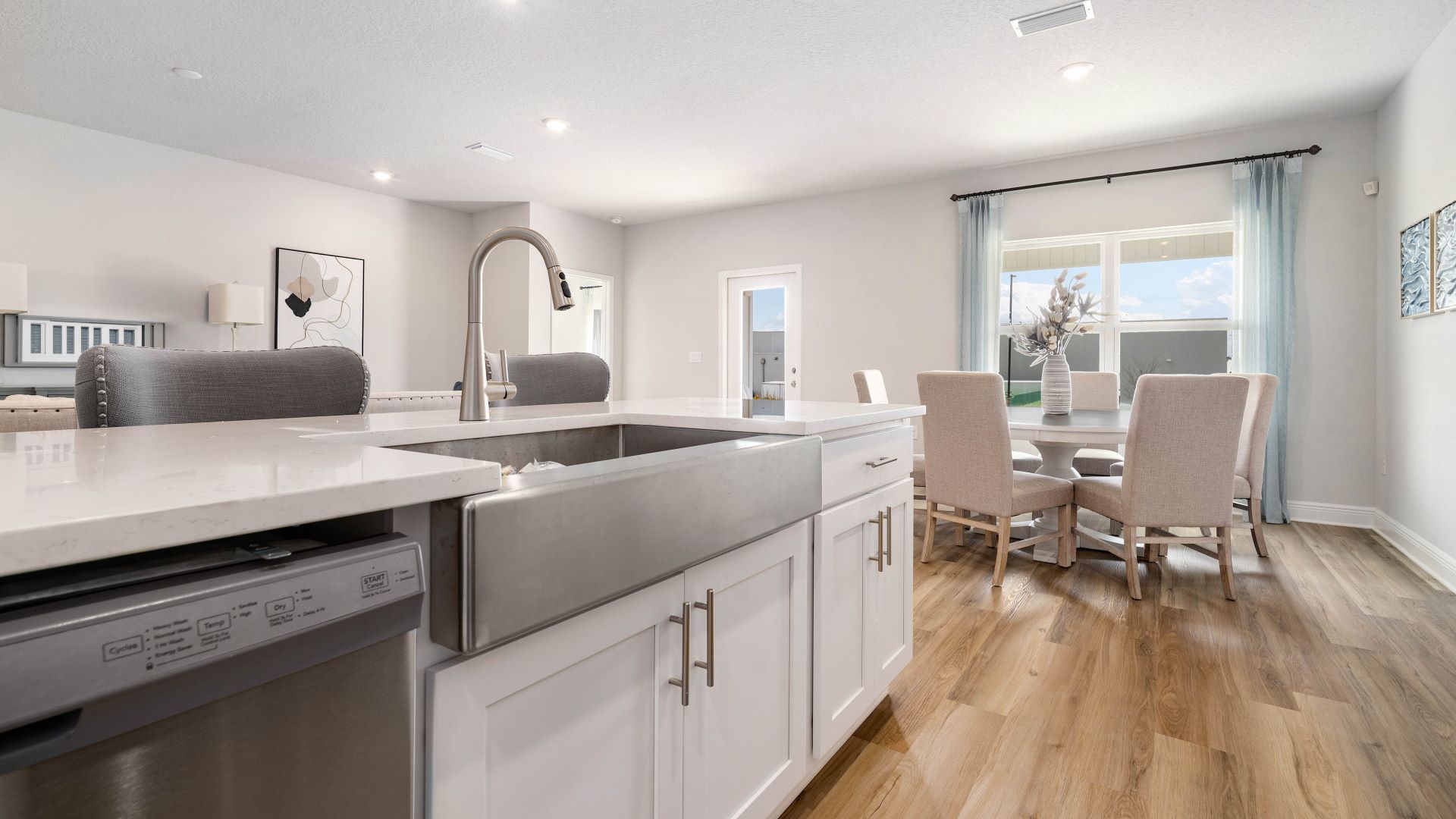 Kitchen with overlooking breakfast nook