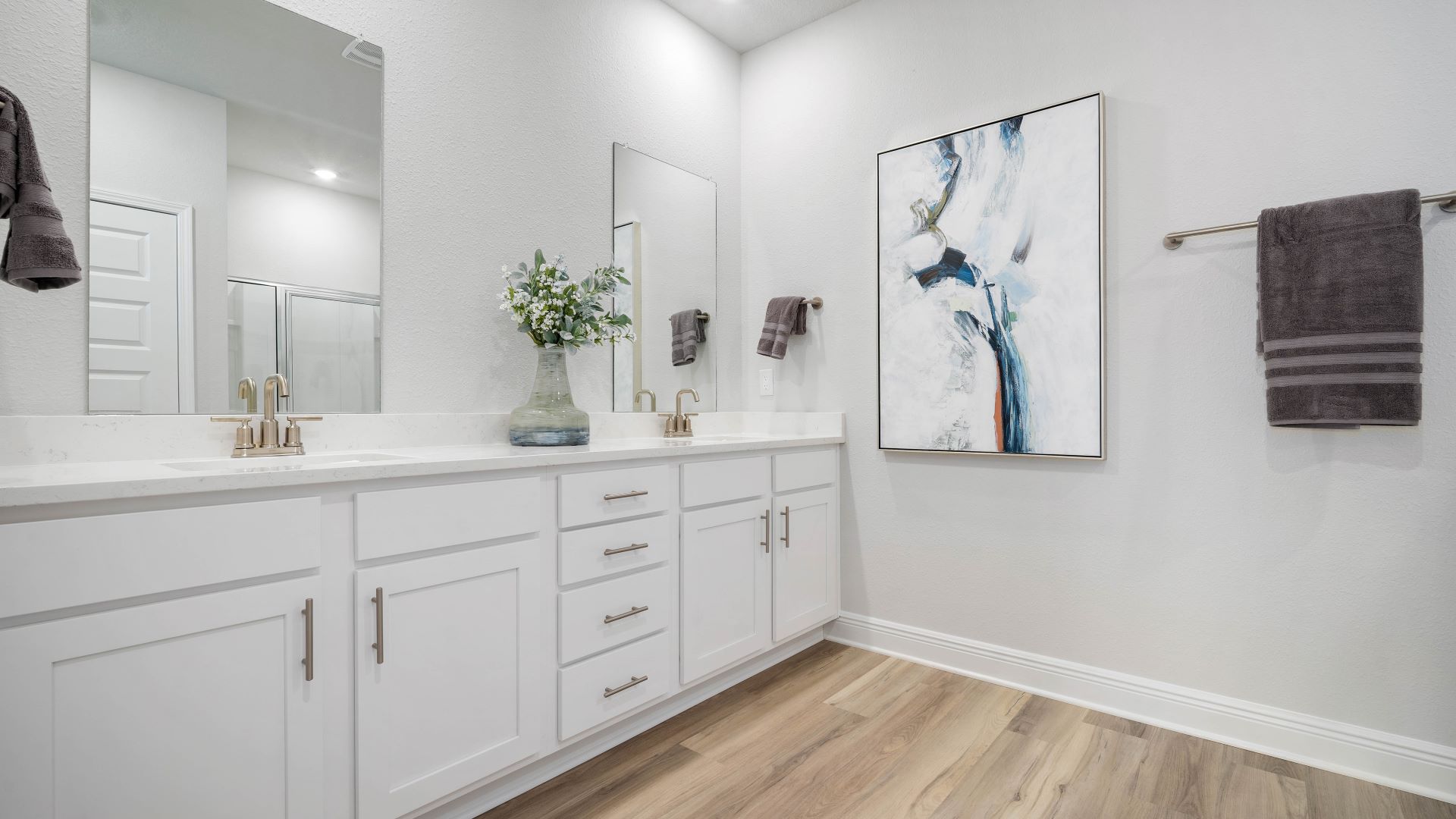 Primary bathroom with double vanity