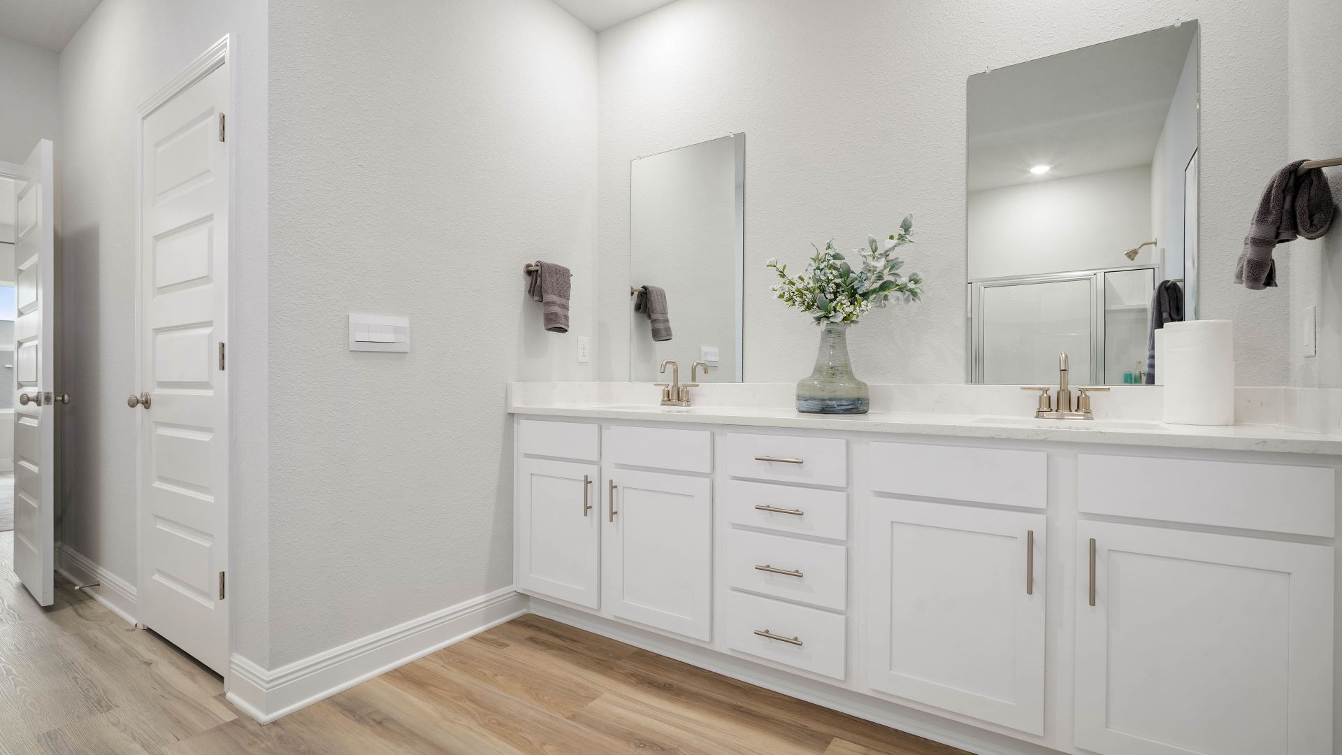 Open space primary bathroom