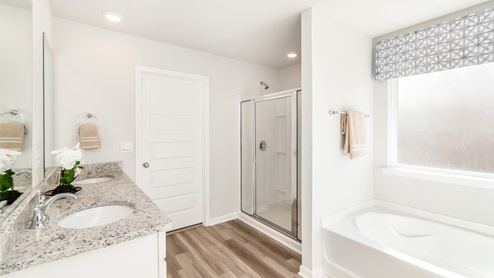 Bathroom in the Denton floorplan.
