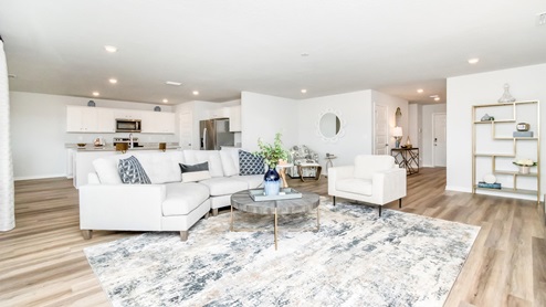 Side angle of living area at Denton.