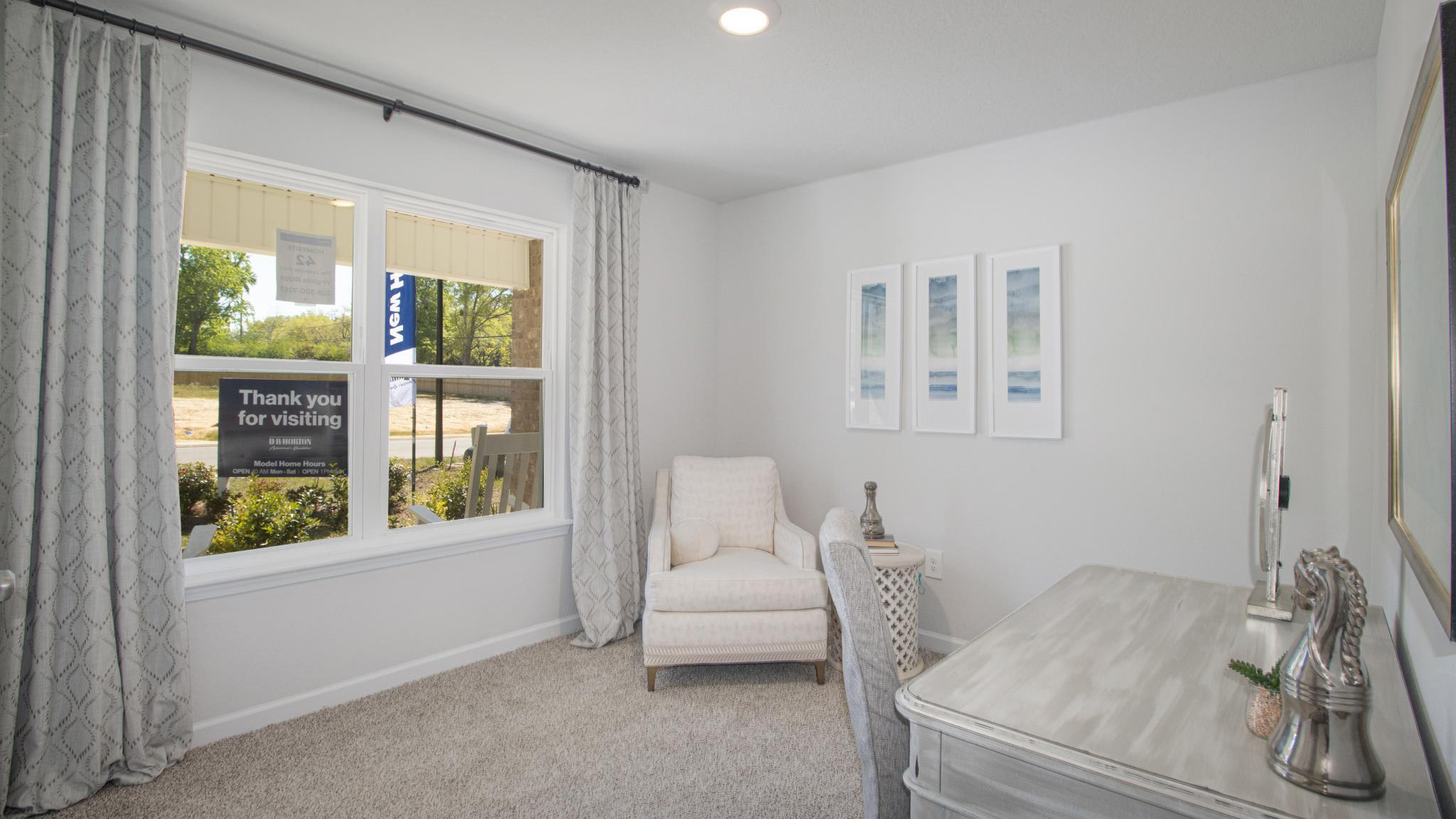 Front bedroom/study with window.