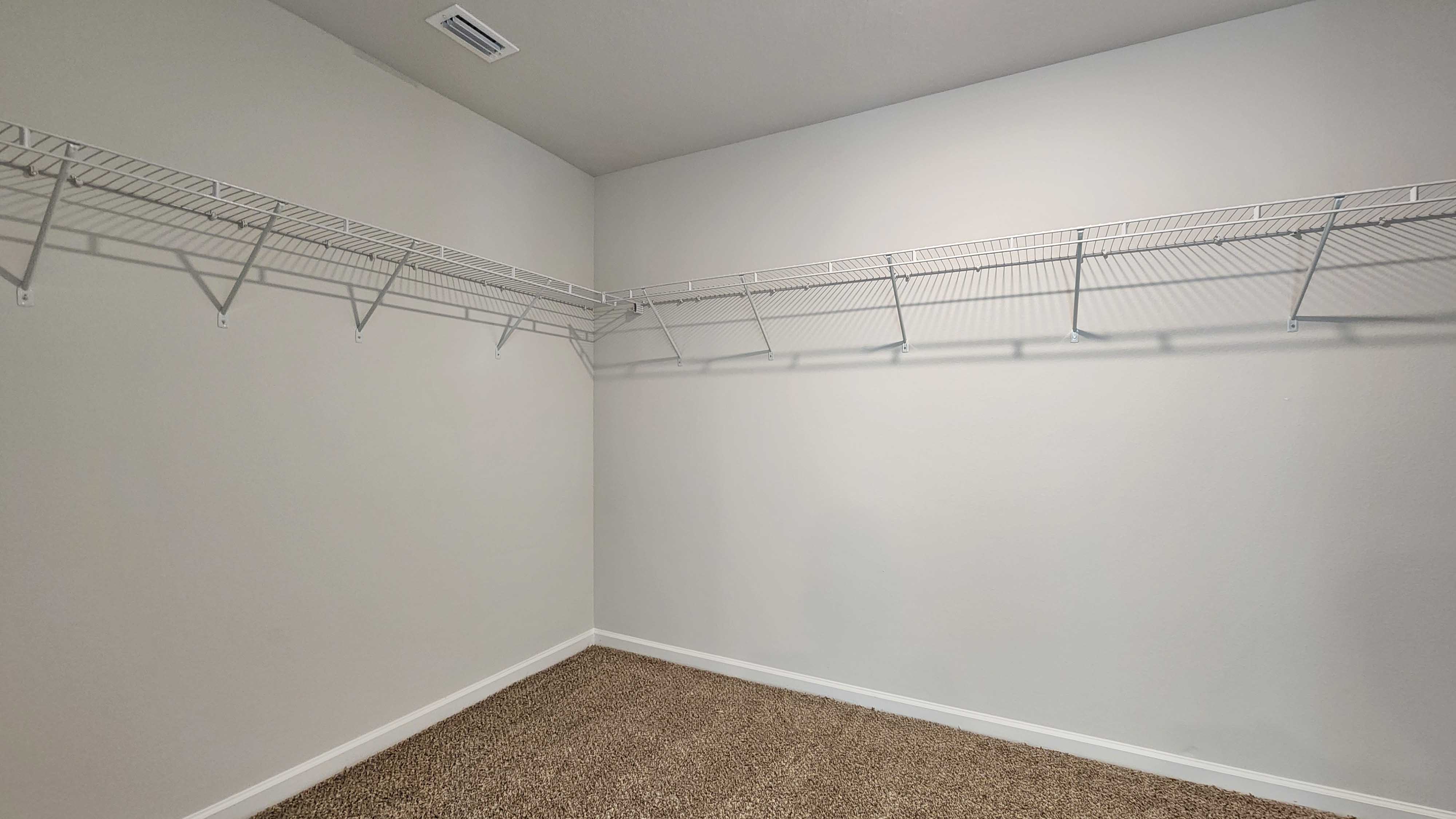 Spacious primary closet