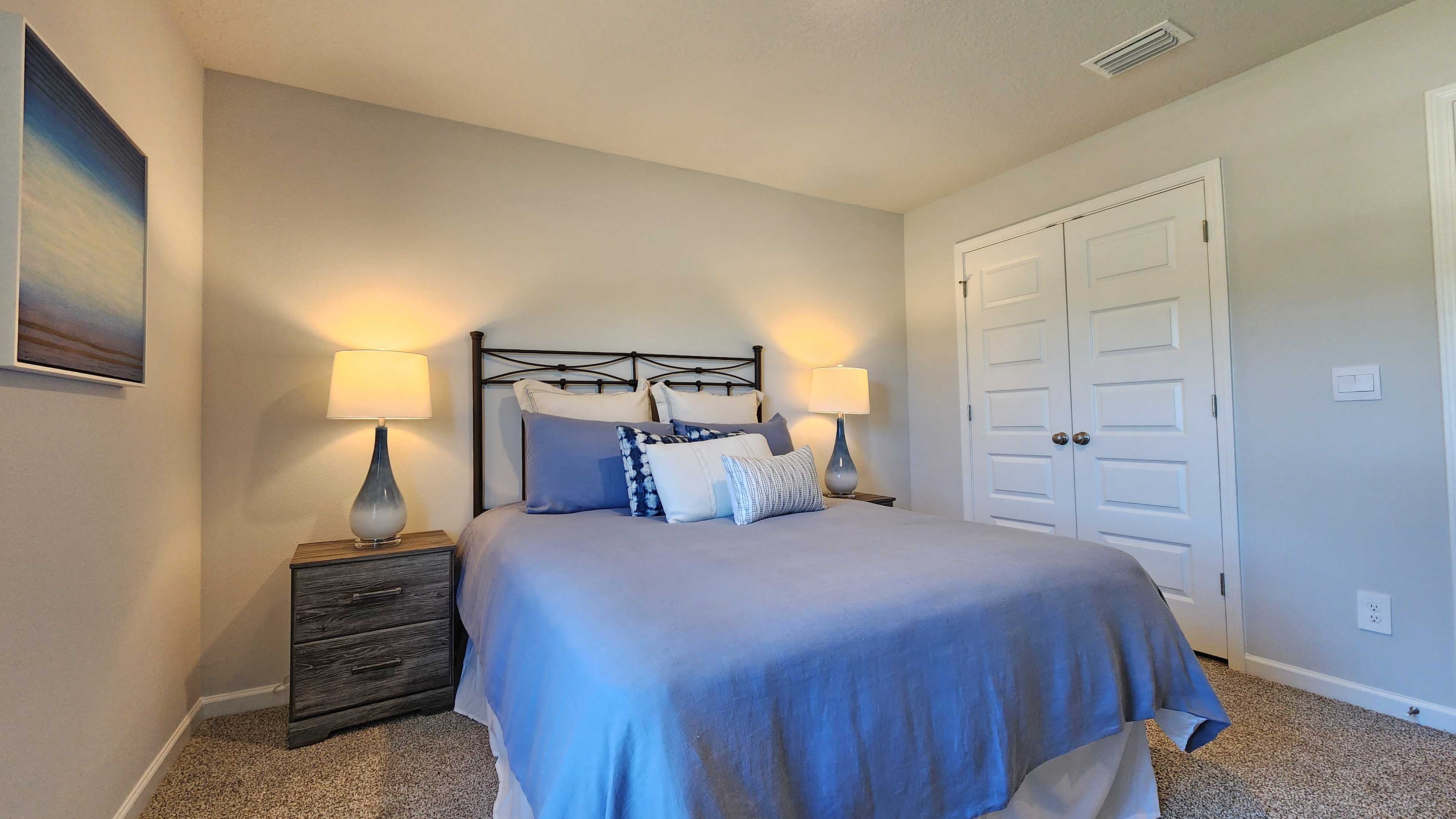 Guest bedroom inside the Denton