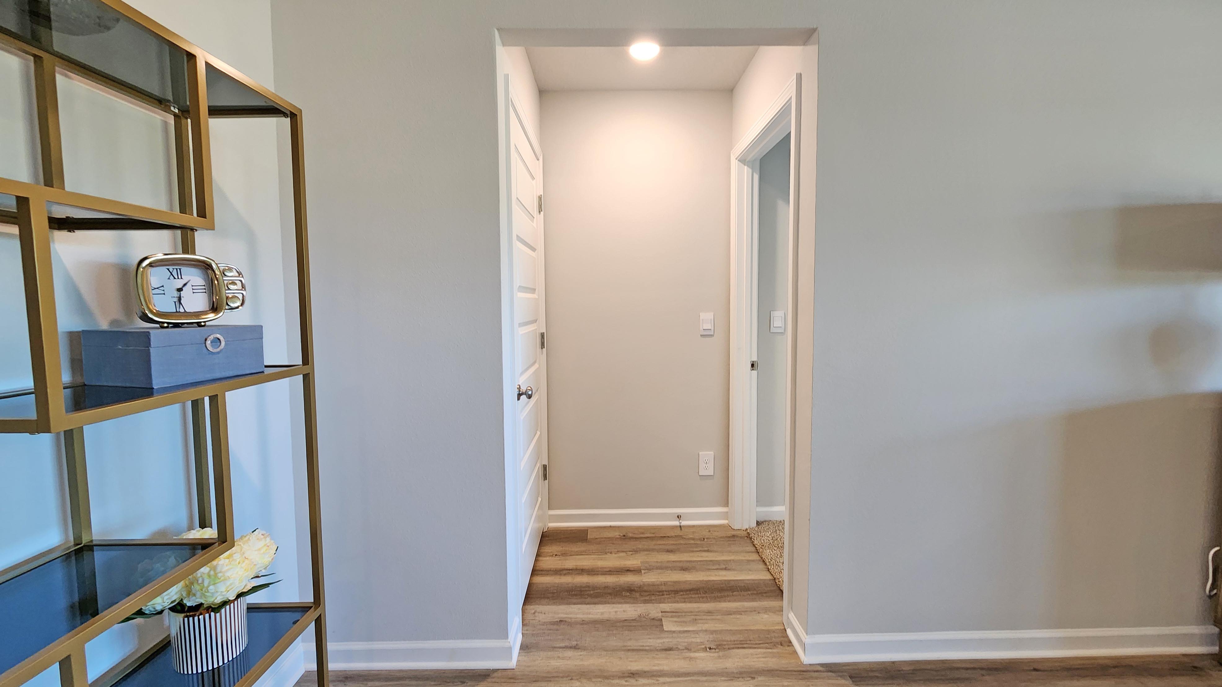 Hallway to additional rooms