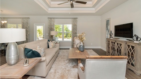 Living area inside the Katherine floorplan.