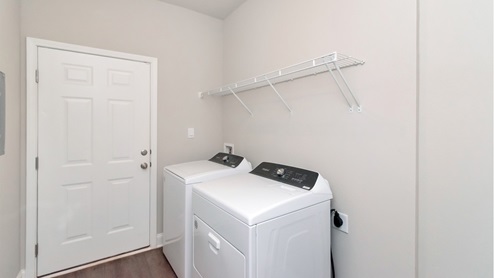 Laundry room inside the Katherine floorplan.