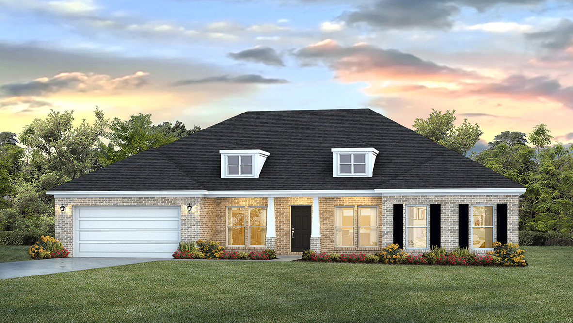 The Katherine B4 front elevation of the home at Hamilton Ridge.