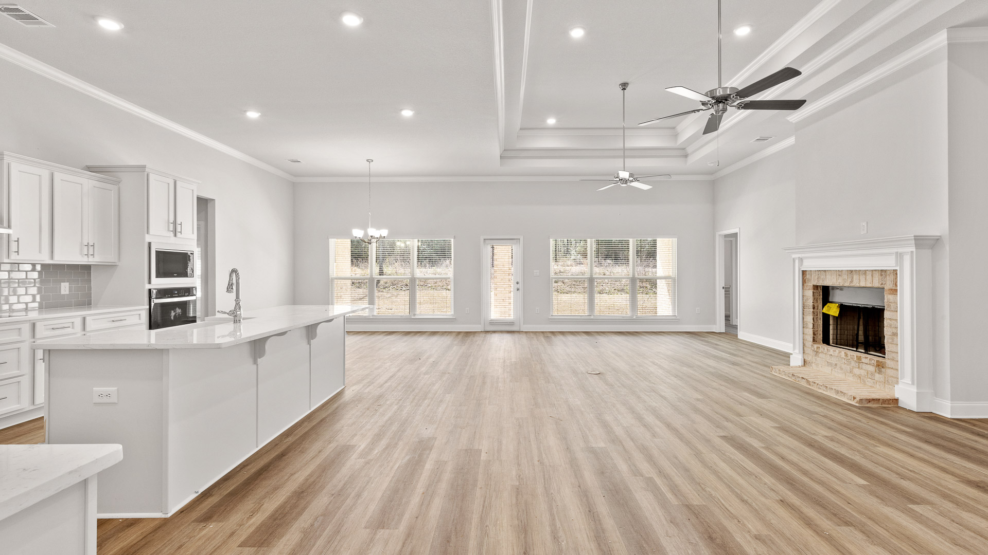 Spacious living area inside of the Kingston