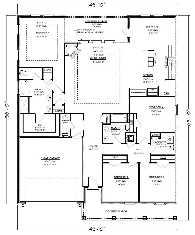 The Victoria G front entry floorplan at Hamilton Ridge.