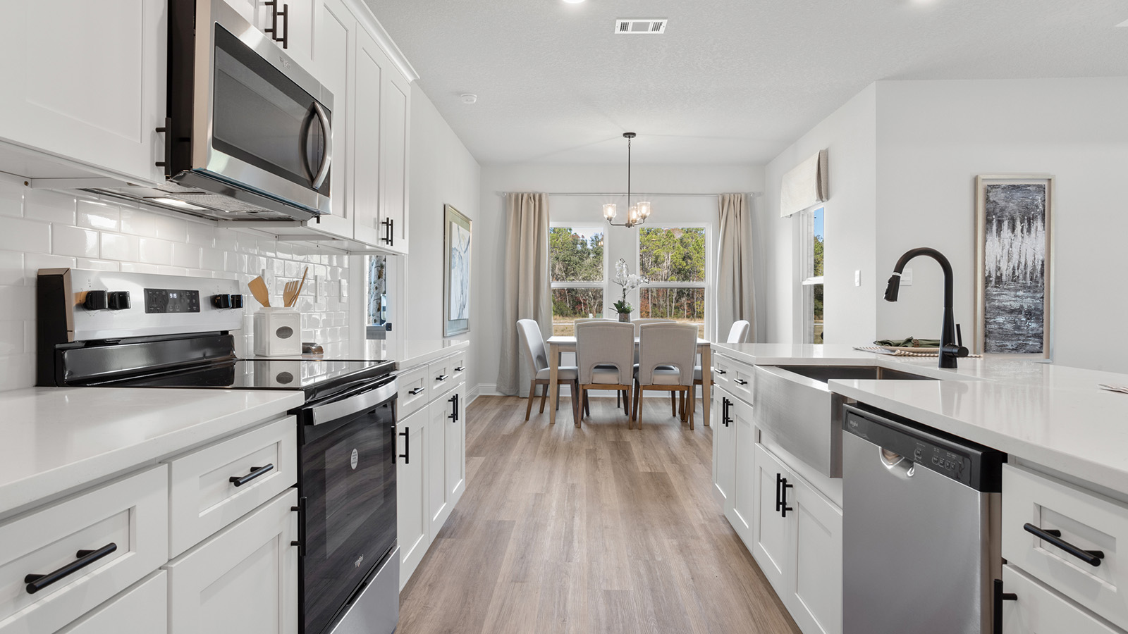 Sleek kitchen appliances inside the Camden's kitchen.