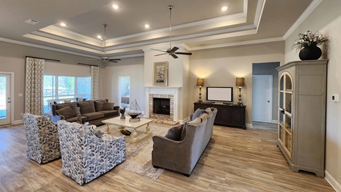 Open living area with windows.