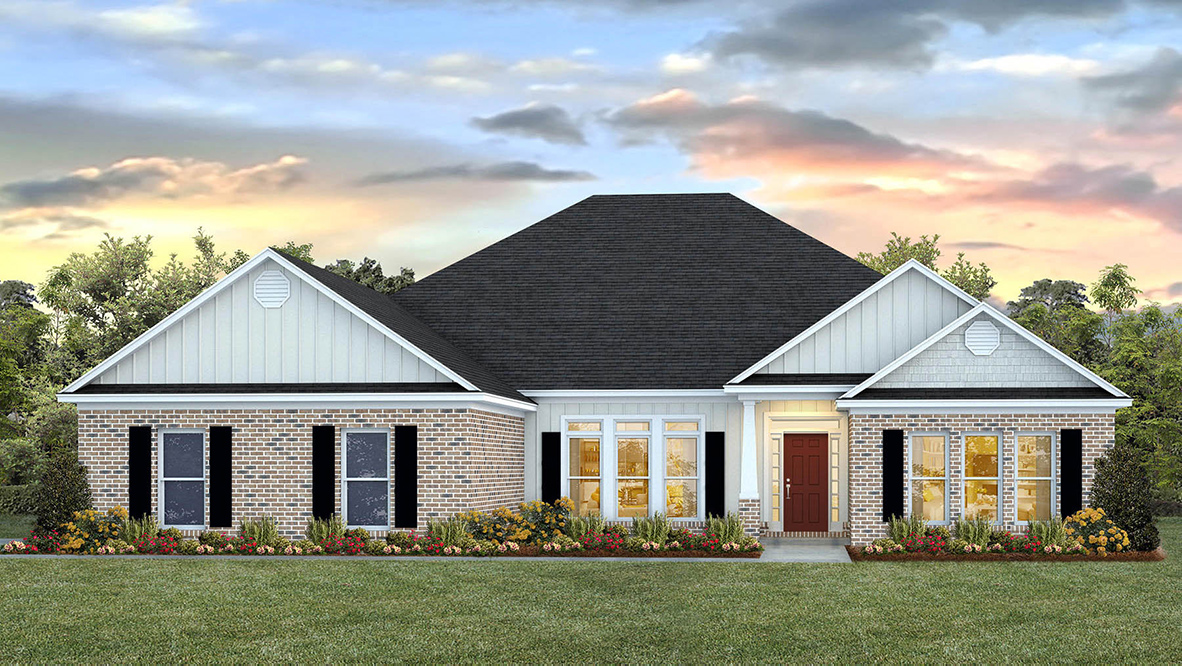 The Mila A11 side entry front elevation.